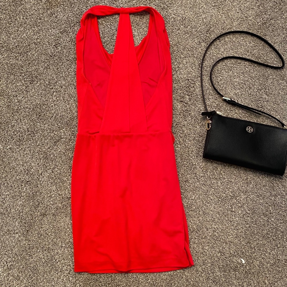 BCBG MaxAzria Skye red cocktail dress - Picture 3 of 6